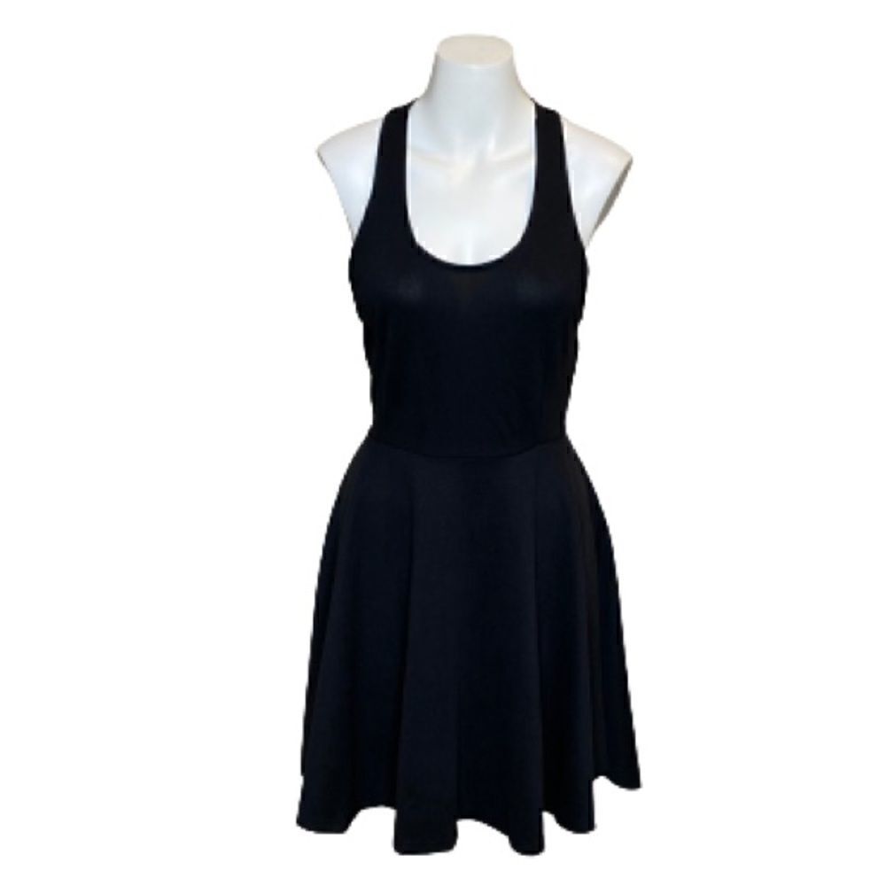 Shein black cross back sleeveless skater dress size M - Picture 2 of 13
